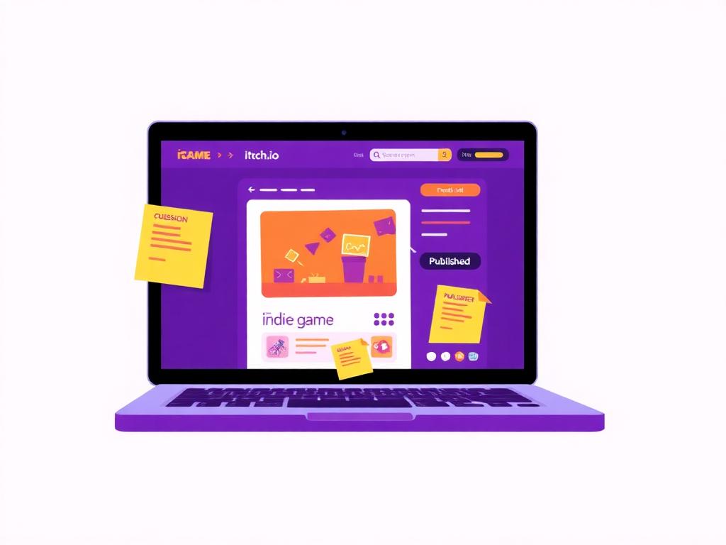 Student publishing their game on Itch.io with GDD