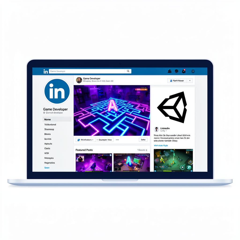 LinkedIn game developer portfolio showcasing AR and 3D game projects