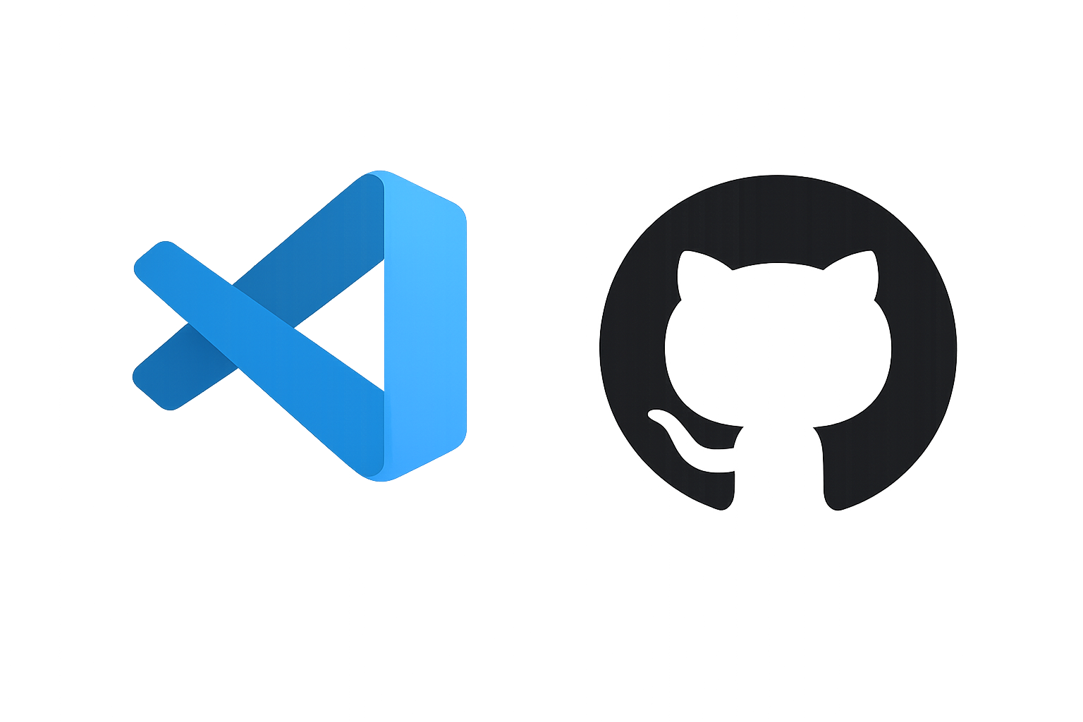 VS Code & GitHub logo